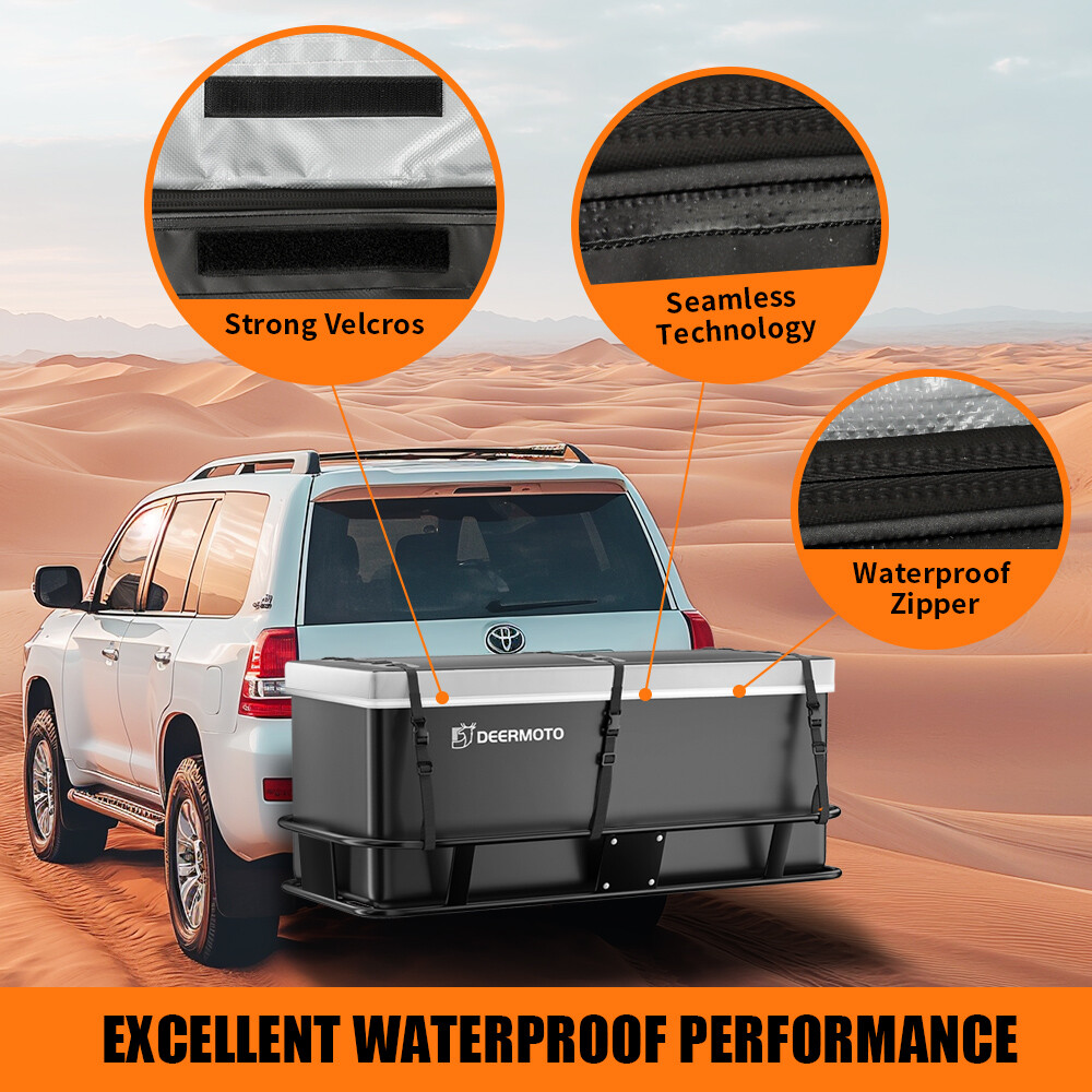DEERMOTO Hitch Mount Luggage Cargo Carrier Bag Storage Waterproof 19 Cubic Feet