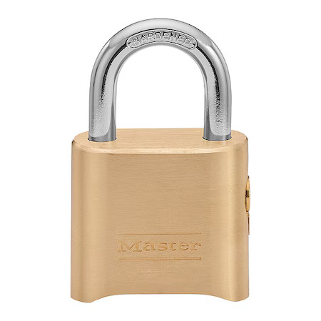 Master Lock 176 Combination Padlock, Bottom, Brass