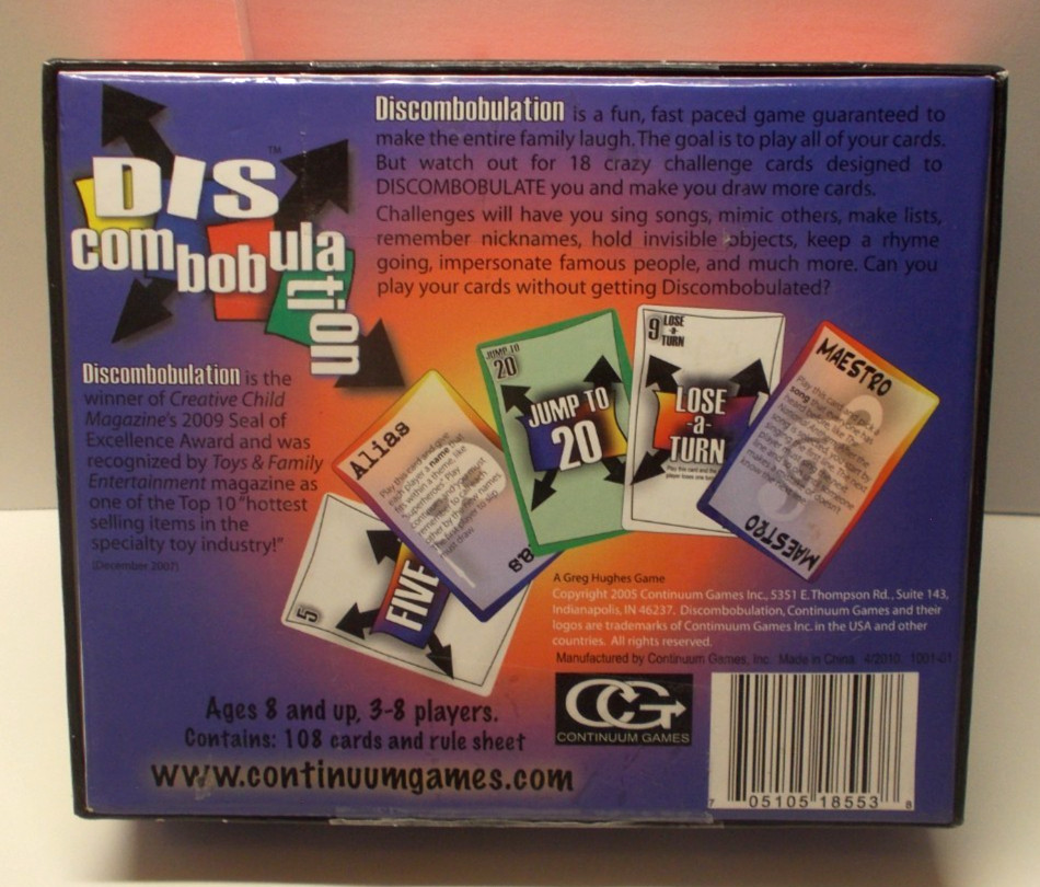 Continuum Games Discombobulation Card Game 2nd Edition Complete