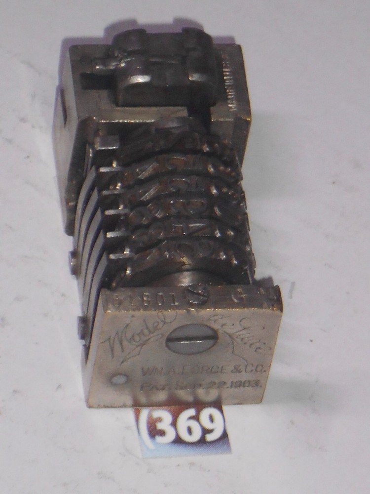 WMA Letterpress Numbering machine | 369
