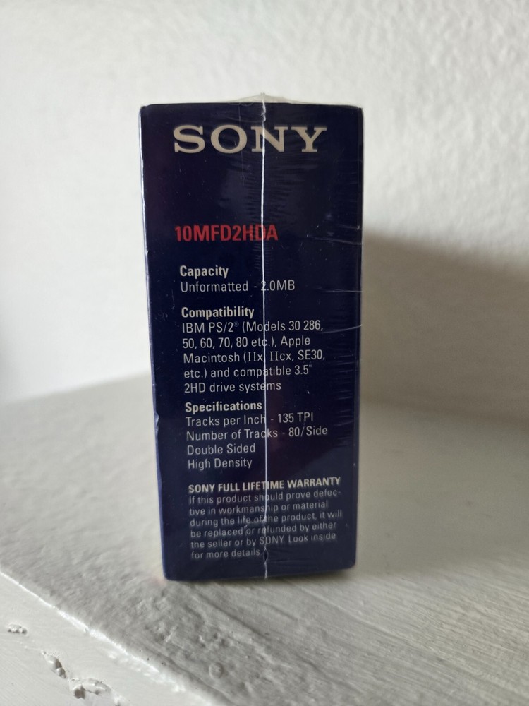 SONY _ 3.5" Micro Floppydisks Double Sided_High Density 2MB_10 Disks