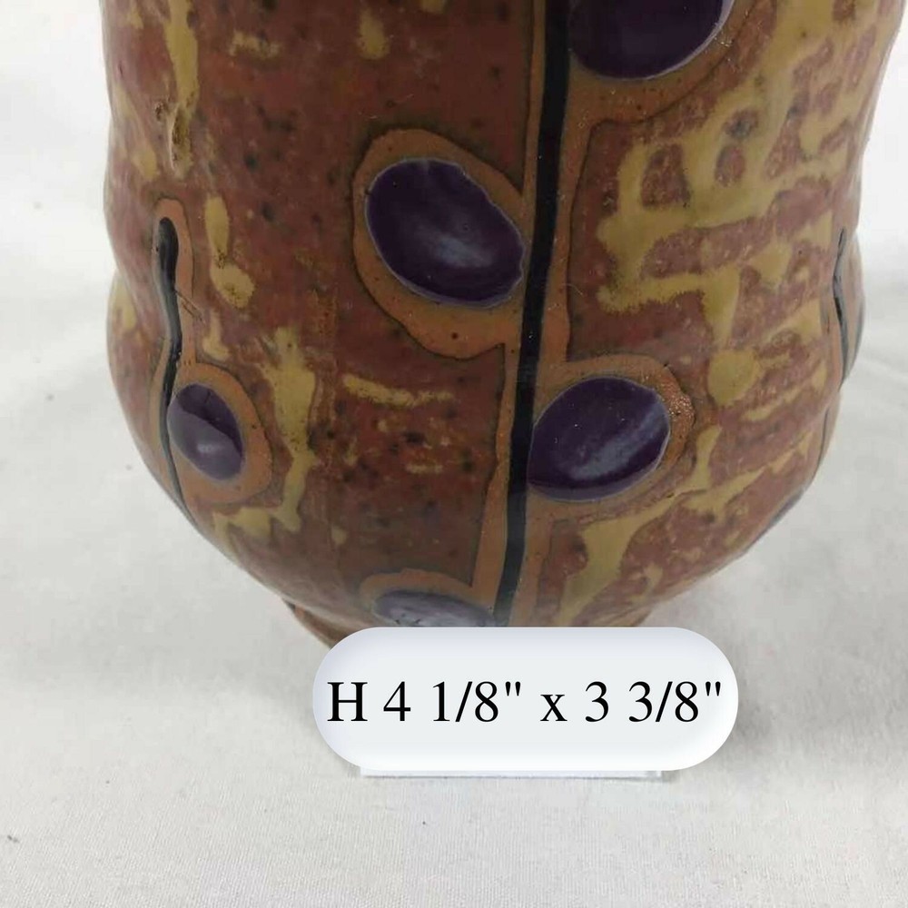 Ceramic Studio Art Pottery Hand Made Mugs Coffee Cup Brown With Handle