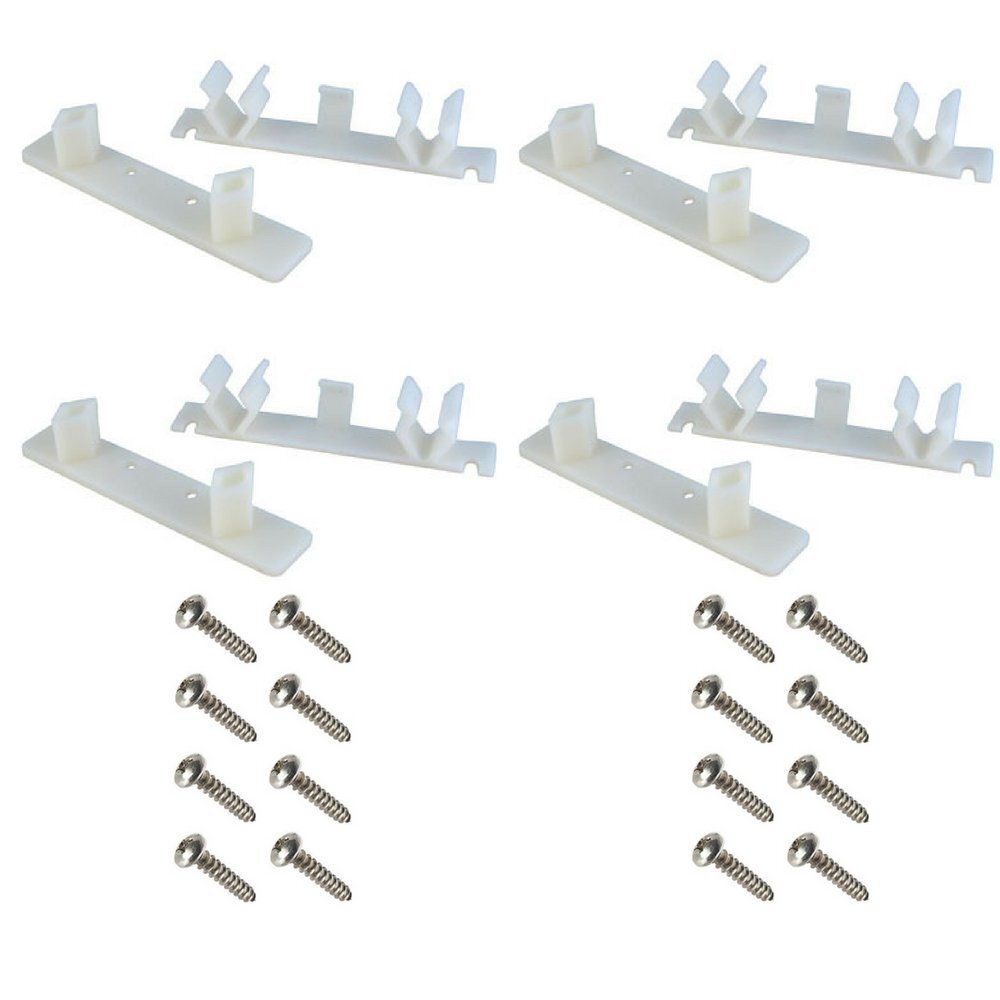 2 Sets False Front Cabinet Clips with Screws False Drawer Panel Brackets