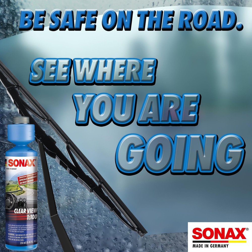 SONAX Clear View Concentrate 271141 | High-Performance Windshield Cleaner...