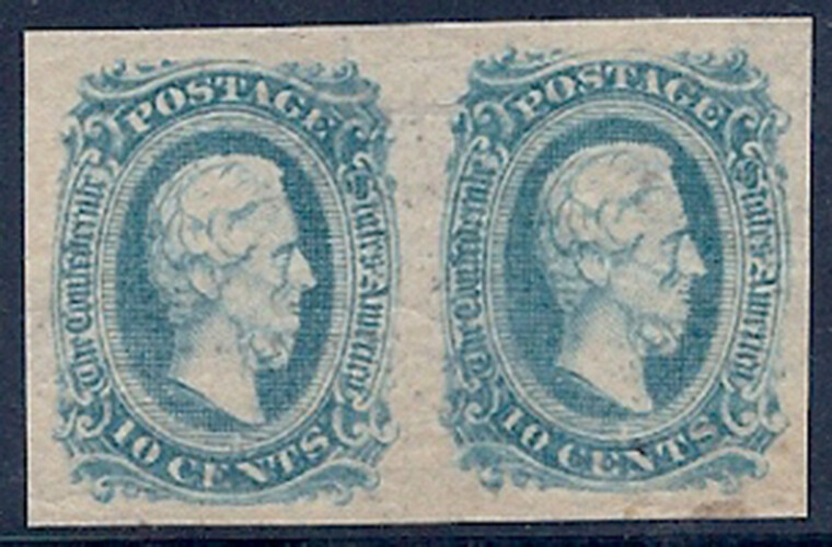 MALACK Confed #11 SUPERB JUMBO OG VLH, Pair, Very Fresh ww0098