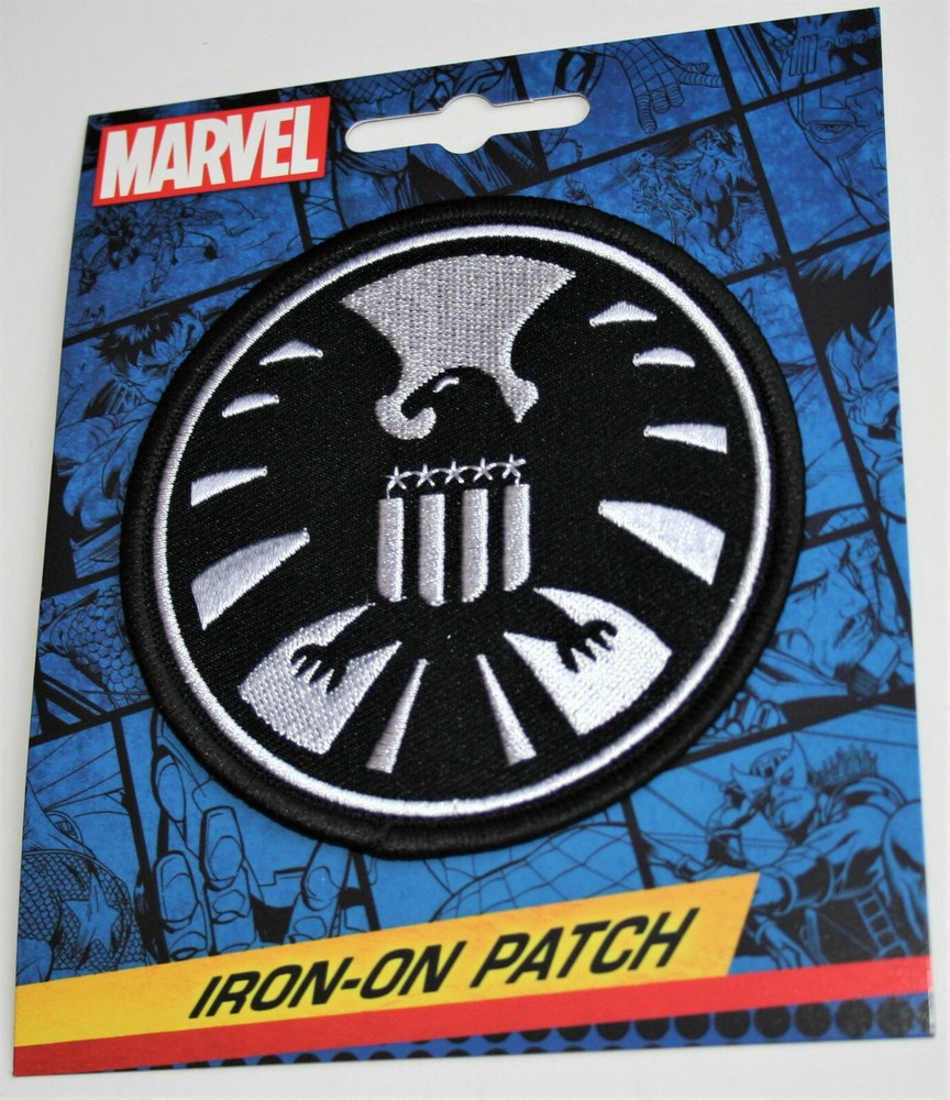 Official Marvel Comics Shield Iron-On Cloth Jacket Patch New in Package