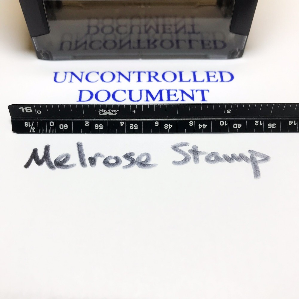 Uncontrolled Document Rubber Stamp Blue Ink Self Inking Ideal 4913