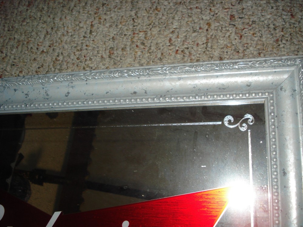 BUDWEISER ICONIC REFRESH SM SILVER FRAMED MIRROR