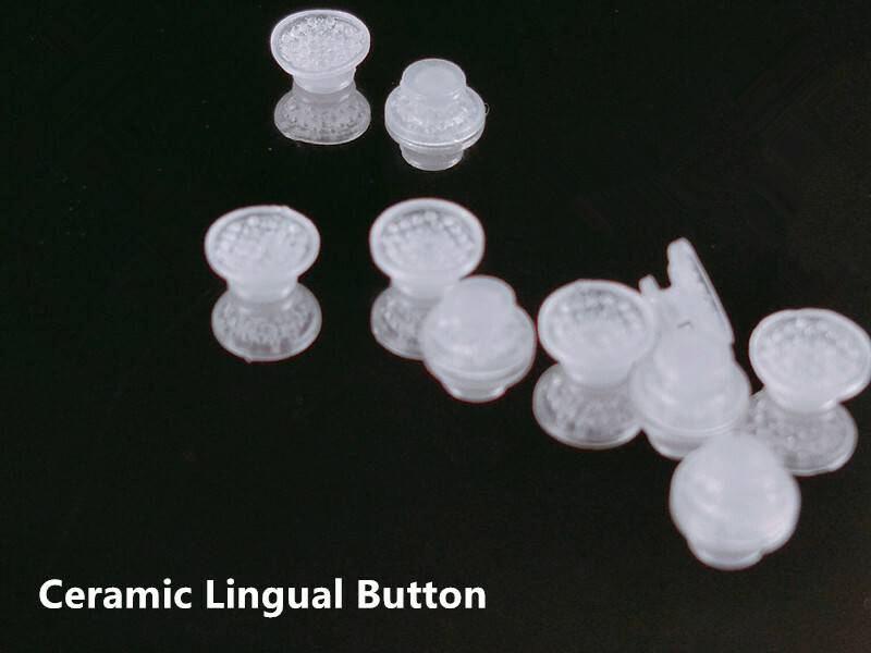 Ceramic Orthodontic Lingual Button Dental Brackets For Bracket Mesh Adhesive