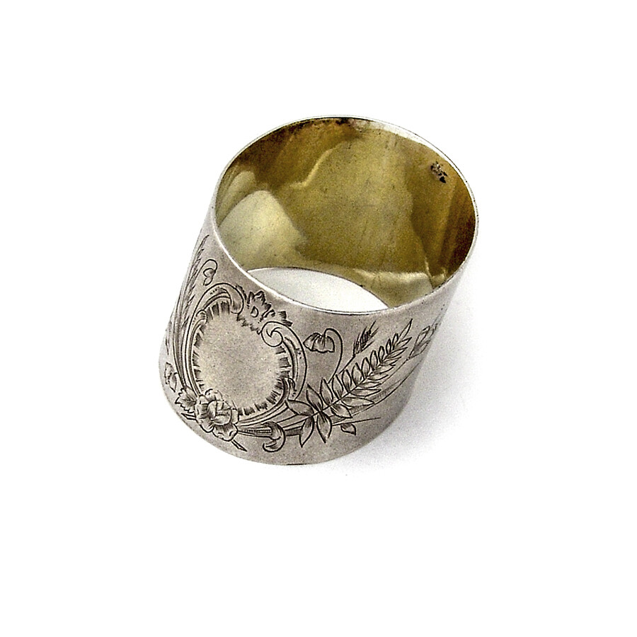 Russian Napkin Ring 84 Standard Silver