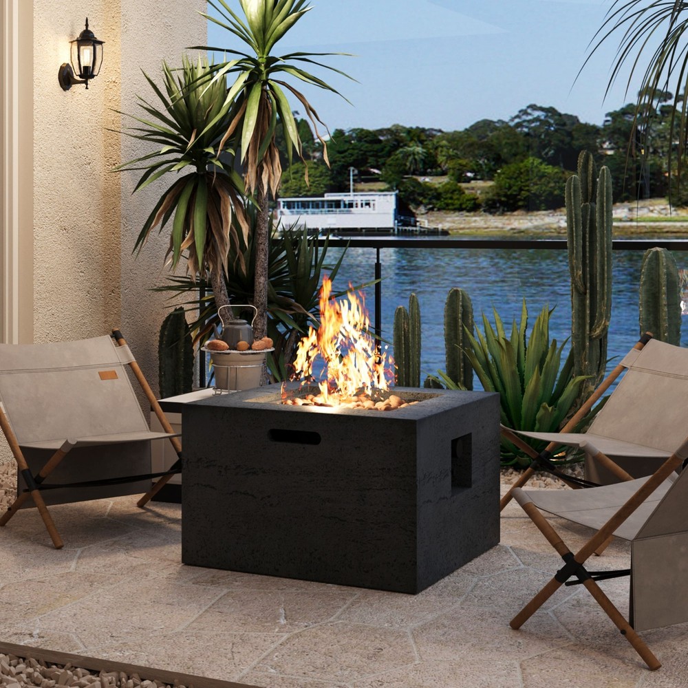 24'' Square 40000 BTU Propane Outdoor Fire Pit Table