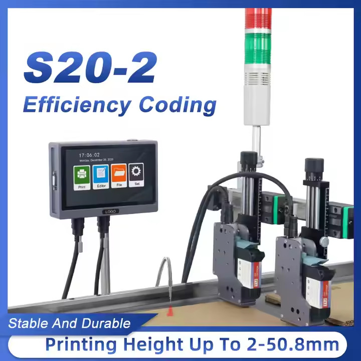 Online inkjet printer without conveyor 50.8MM printing date text pattern logo