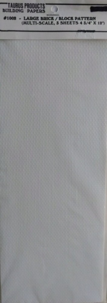 Taurus Products 1002 Multi Scale Large Brick & Block Pattern Sheet 4-3/4" x 12"