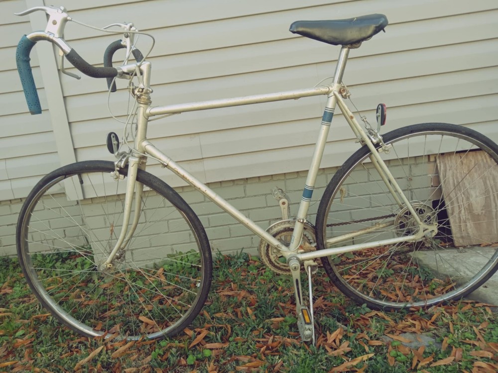 Silver and white 🤍 Western Flyer Bike