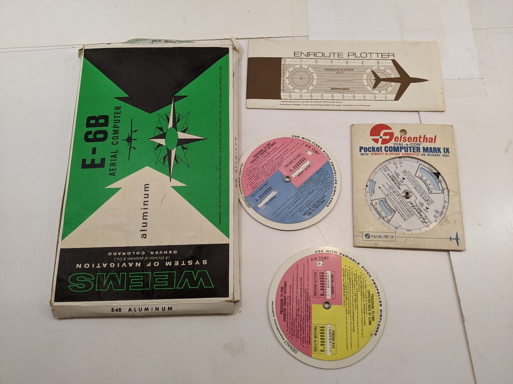 LOT of Pilot Tools Weem Flight Computer E-6B, Felsenthal Dial-a-con, Plotter, ++