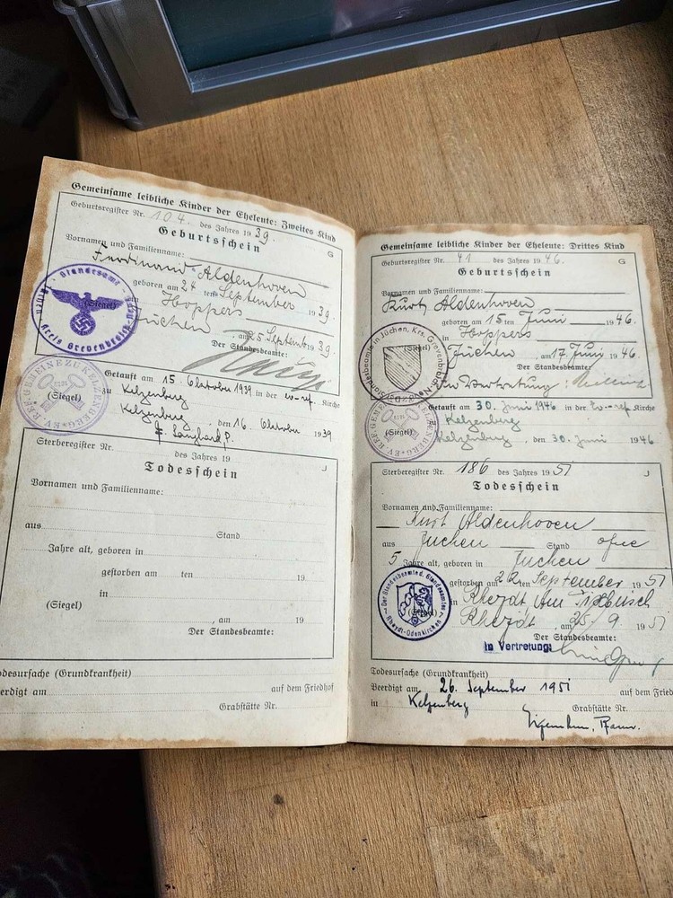genealogy book Germany 1937