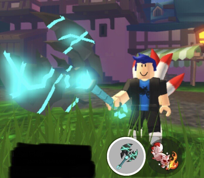 Roblox Elemental Dungeons - Saphire Battle Axe Cosmetic