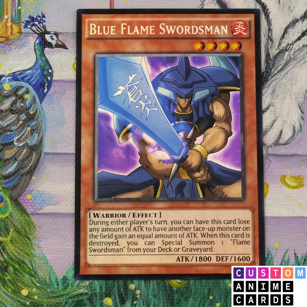 Blue Flame Swordsman ANIME EFFECT HOLO card