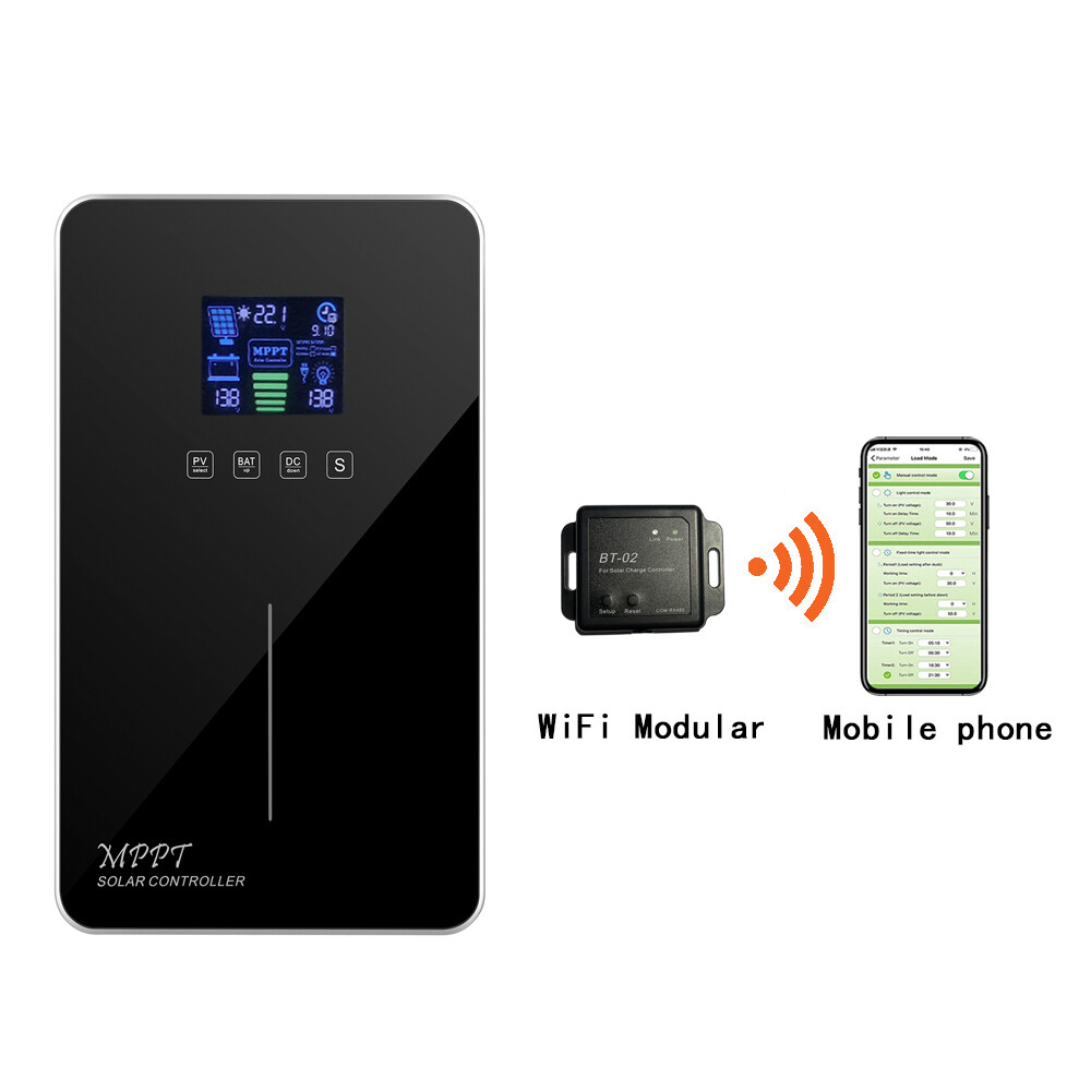 100A MPPT Solar Charge Controller 12V 24V 48V Battery Regulator Touch Screen