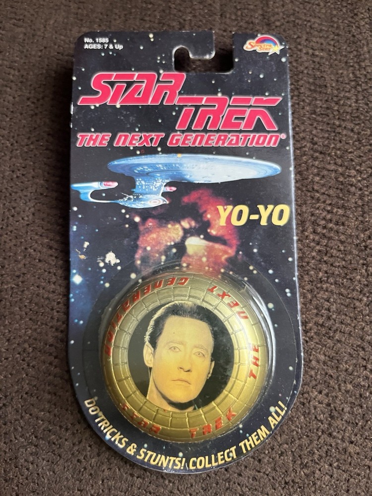 Vintage 1993 Star Trek the Next Generation DATA Yo-Yo - Lt. Commander Data