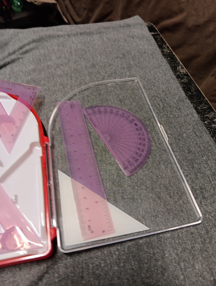 Math Set Eight Pieces Slightly Used Good Condition