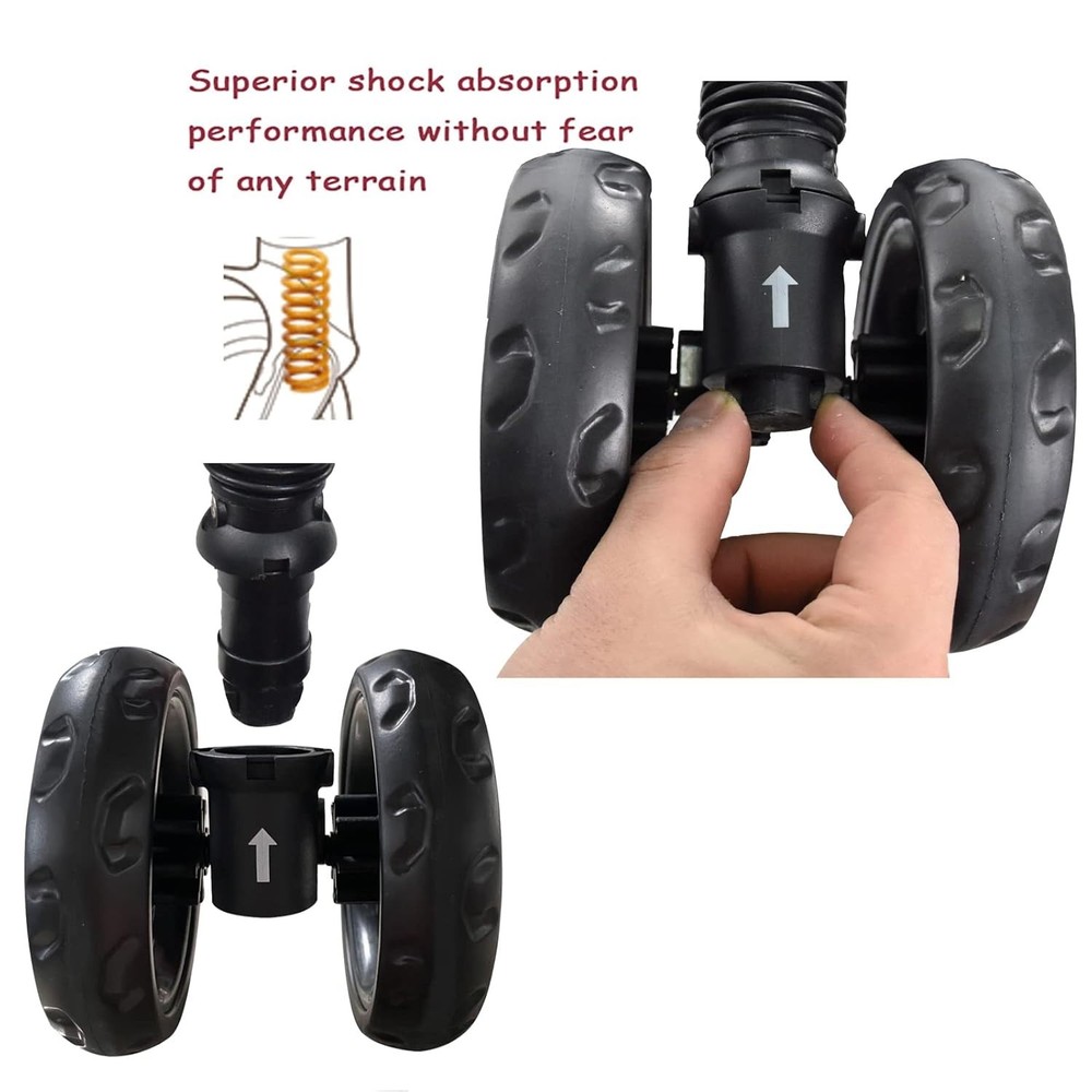 Durable High-Density Foam Wheels for 3 Wheel Pet Strollers - Easy Installation