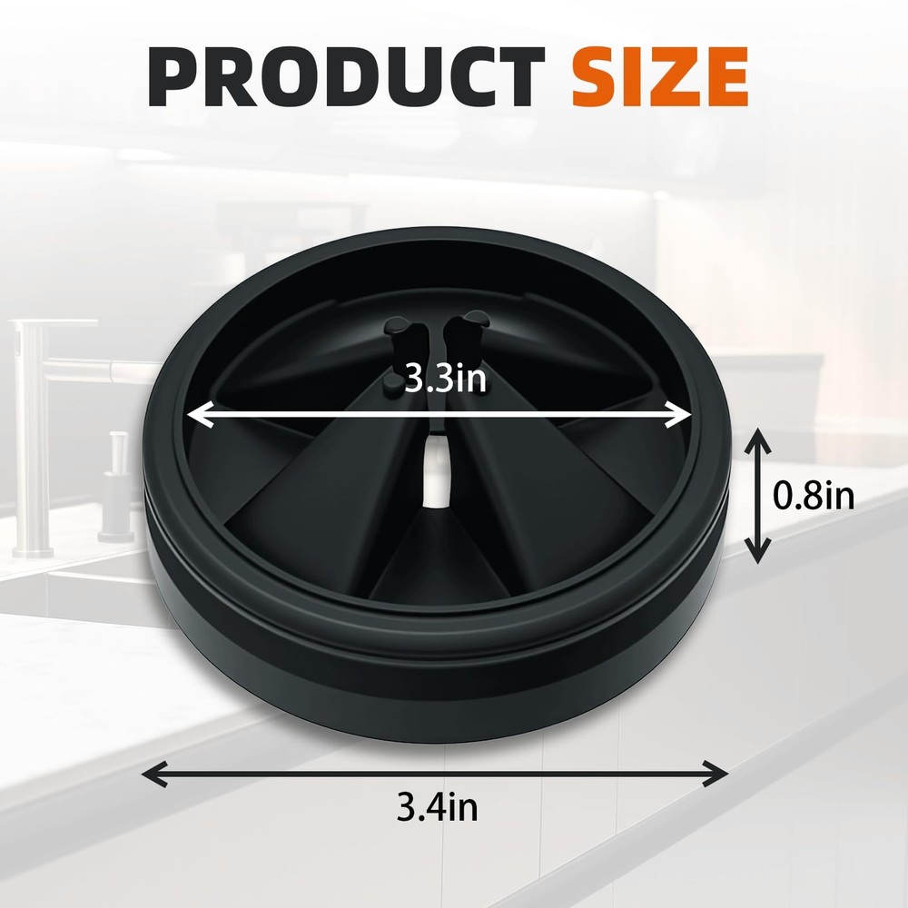 Garbage Disposal Splash Guard 3 3/8" for InSinkErator Evolution Series, Black