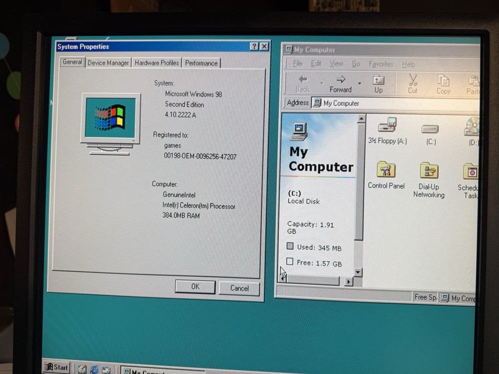 Ready for Games Windows 98 PC vintage PC Tested