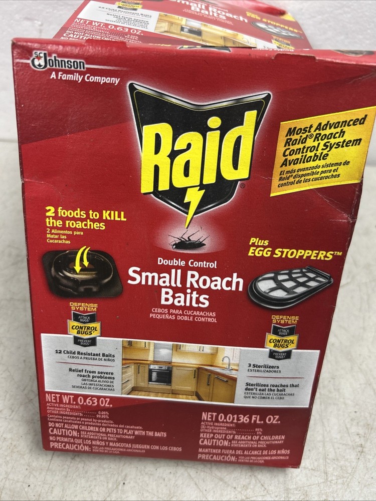 Raid Small Roach Baits And Egg Killer 84 Baits And 21 Egg Stoppers