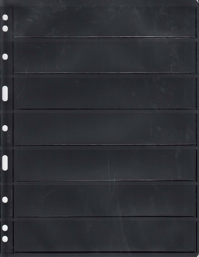 Lighthouse Vario 7S Stock Stamp Pages 7 Rows Professional Pack of 25 Black NEW