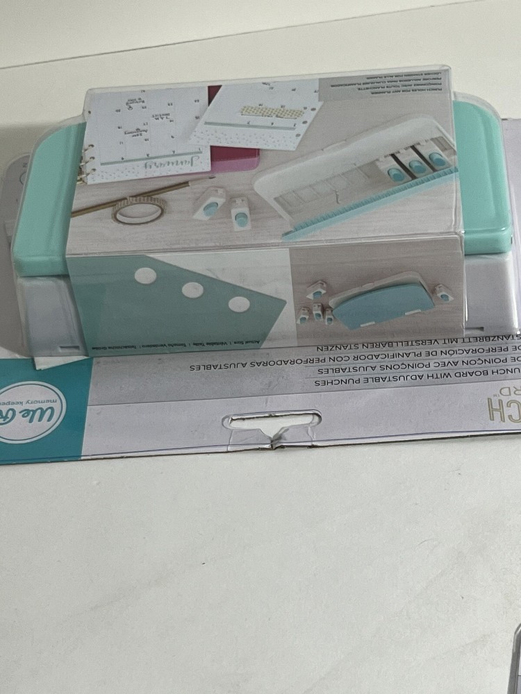 WE R MEMORY KEEPERS Planner Punch Board With Adjustable Punches 6pcs NIB