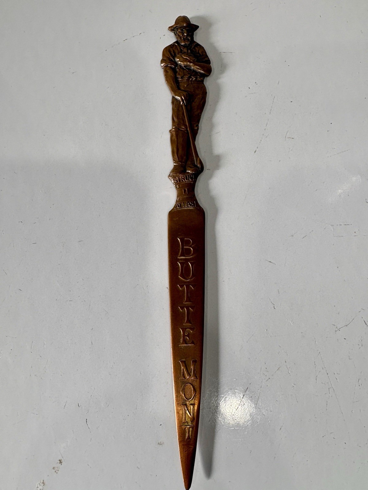 Butte Montana Copper Mining Town Souvenir Mail Opener And Tea Spoon Set.