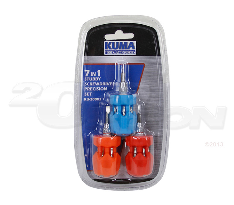 KUMA 3 PC 7 In 1 Multi-function Pocket Precision Screwdriver Tool Kit Set