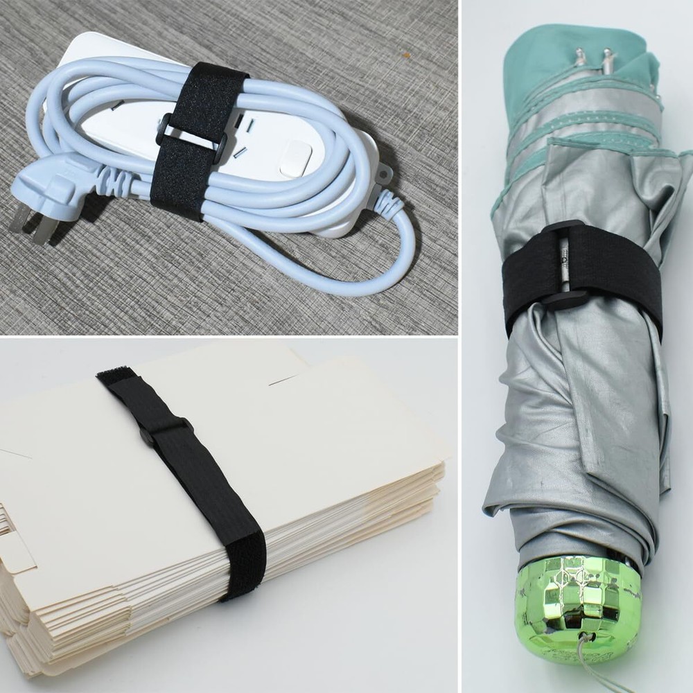 20Ft Hook and Loop Straps Reusable Cable Ties Cinch Straps with Buckles