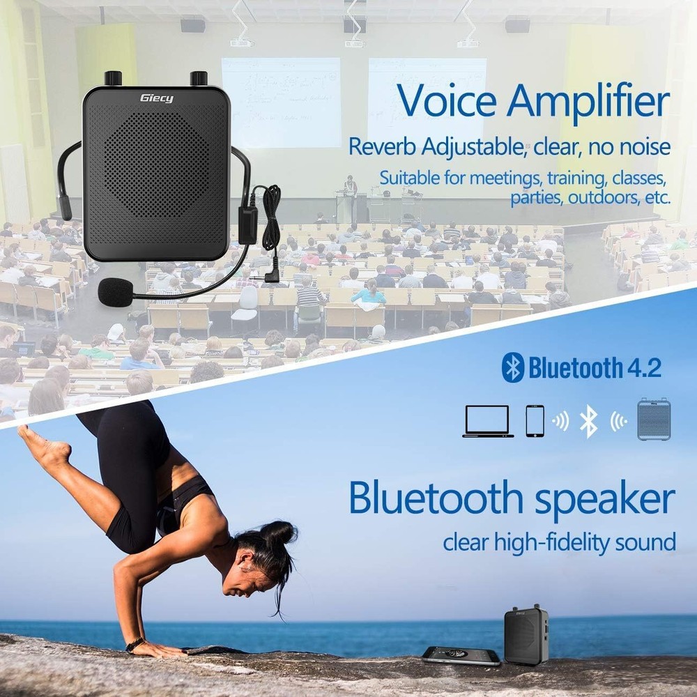 30W Rechargeable Voice Amplifier With Bluetooth Microphone And Speaker Function