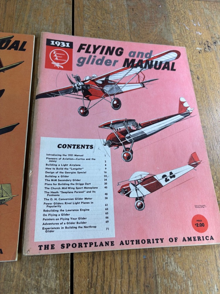 1931, 1933 EAA Flying and Glider Manual 1933 Miscellany