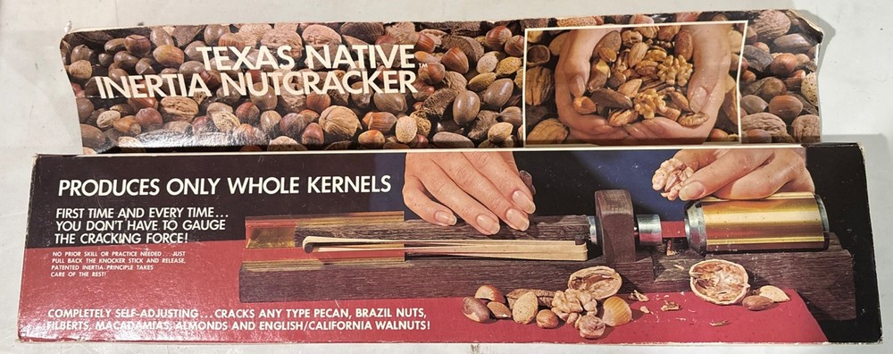 Vintage TEXAS NATIVE INERTIA NUTCRACKER MODEL #7141 Original Box & Instructions