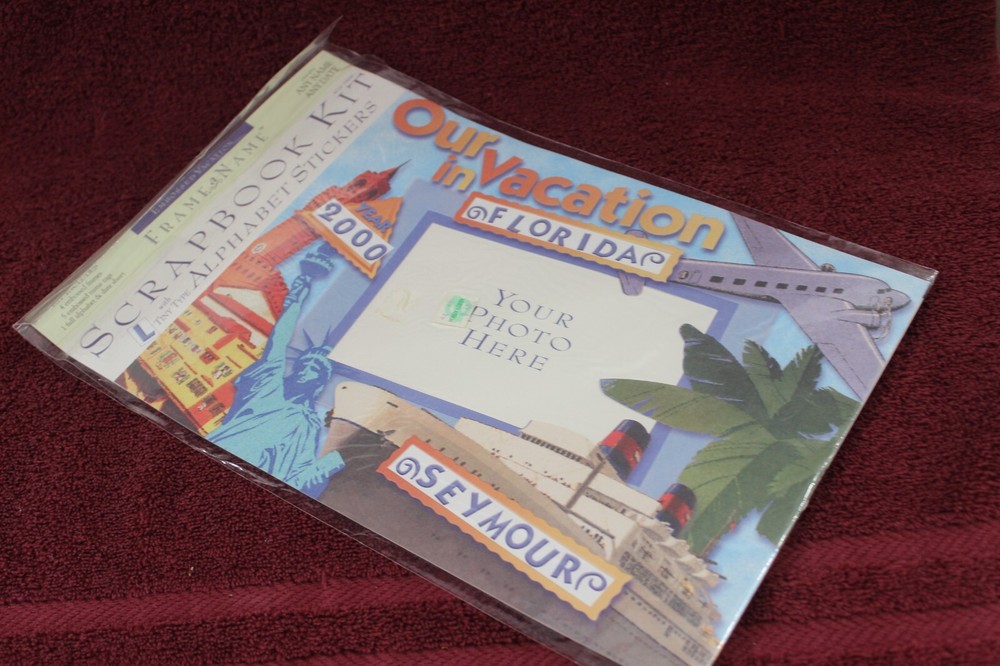 K &K & Co Frame A Name Scrapbook Kit - Embossed Vacation