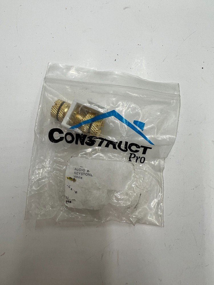 (Qty 6) Construct Pro Gold-Plated Speaker Binding Post Keystone Insert CON3029KW