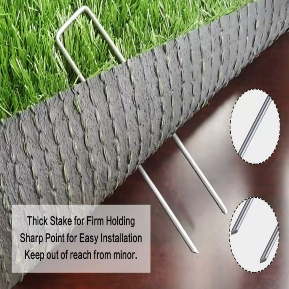6" Garden Stakes 100/200/500/1000 Pack Landscape Staples Galvanized Sod Staples