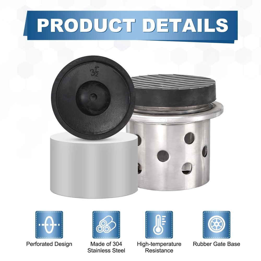 3.5" x 4" Perforated Casting Flask Vacuum Casting Wall Flanged with Base