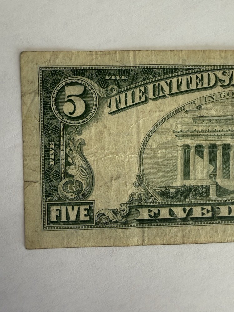 5 Dollar Red Seal US Note $5 1963 A61739997A