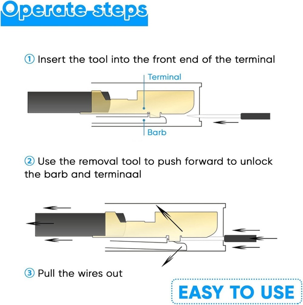 82Pcs Terminal Pin Removal Tool Kit Pin Extractor Tool Set Wire Terminal Release