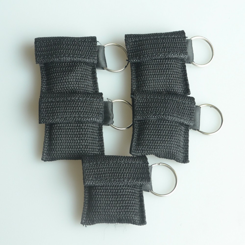100Pcs/Pack CPR Mask Keychain Ring Emergency Kit Rescue Face Shields First Aid