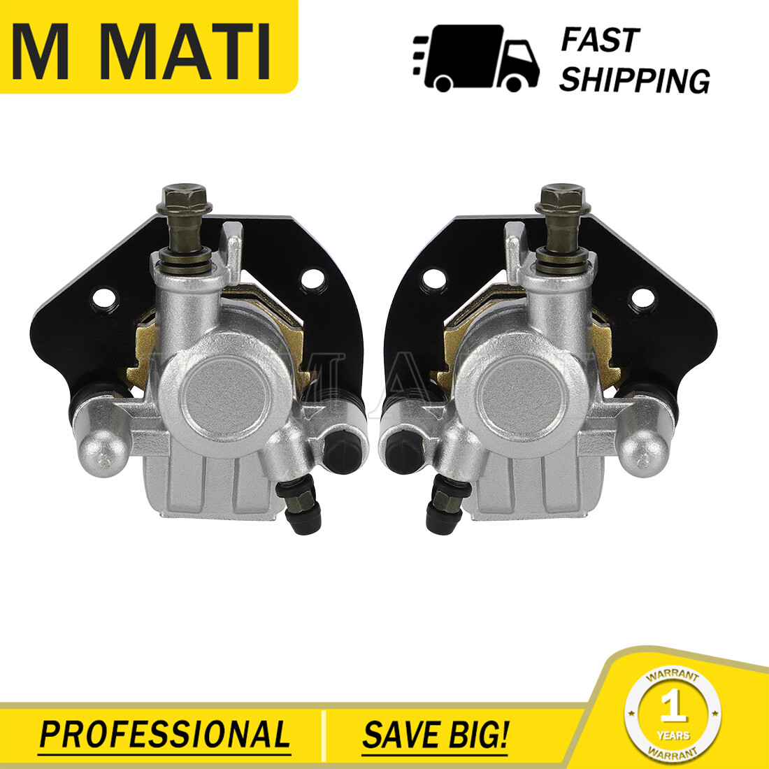 Front Left & Right Brake Calipers For Suzuki QuadRacer 250 LT250R 1985 - 1992