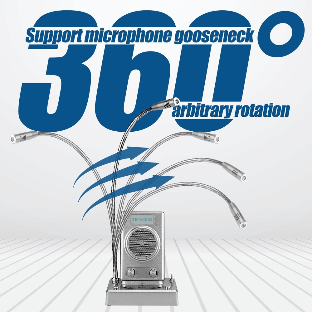 Retekess TW102 Window Microphone Speakers, Window Intercom System, 8M Cable ...