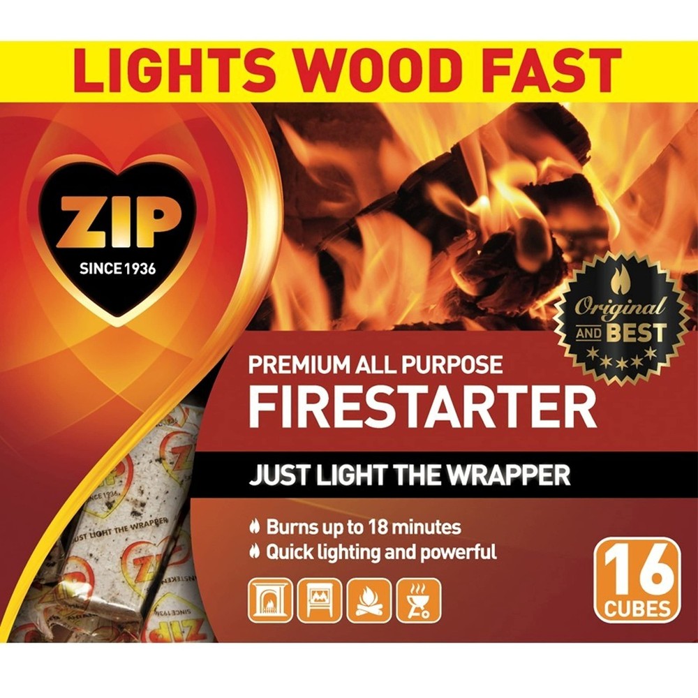 100537048 All Purpose Firestarter Cubes 16 Count, White Label