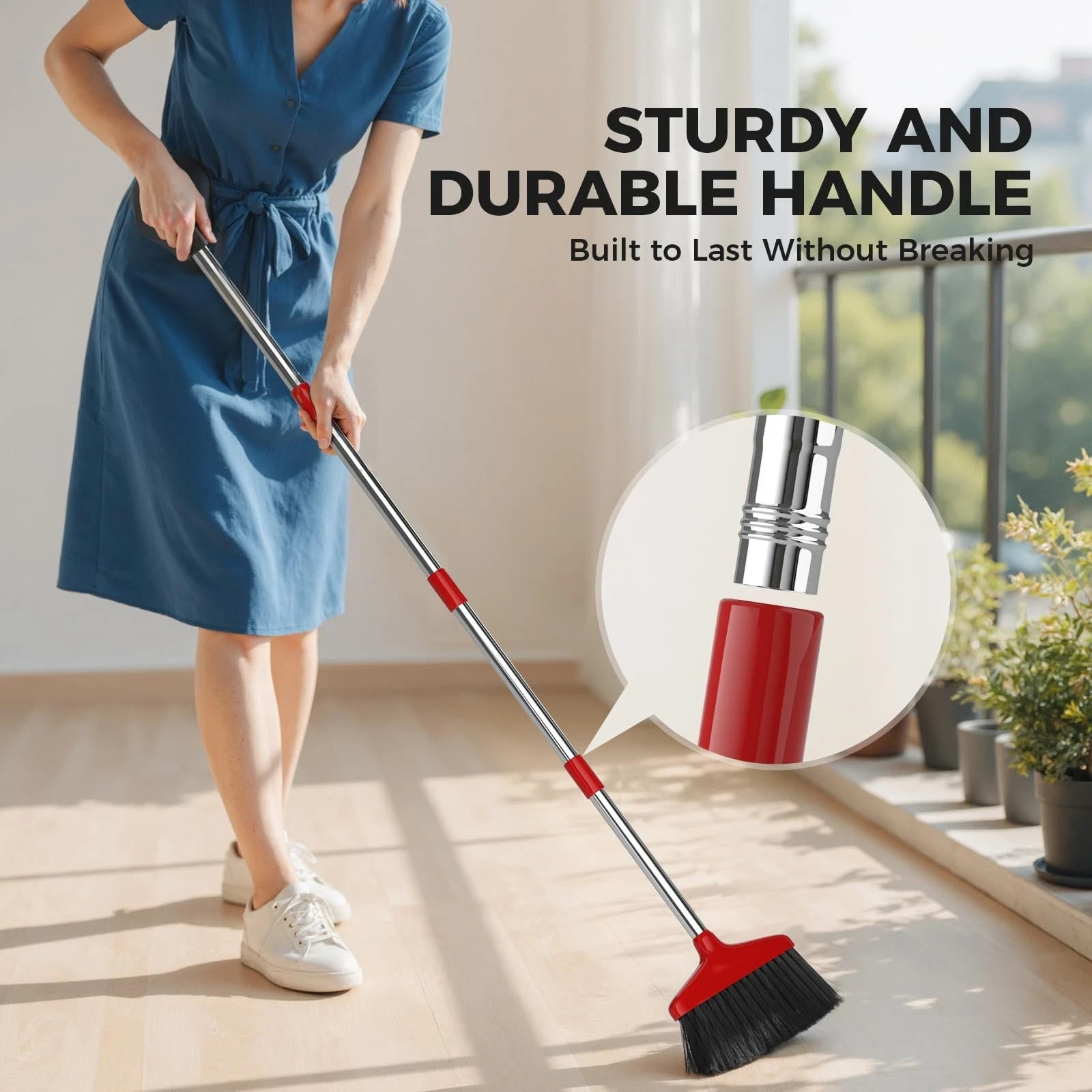 Handy Broom, Indoor/Outdoor Brooms, Duty Kitchen Broom, for Home Garage Kitch