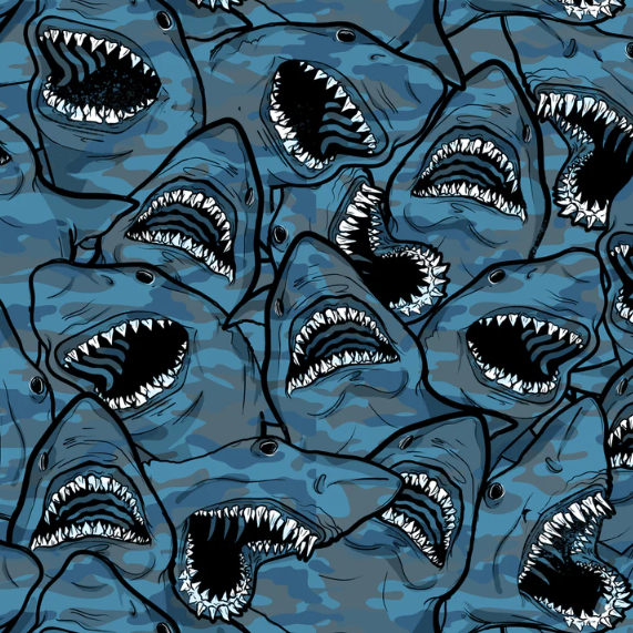 Spacefish Army Scuba Headband - Shark Camo