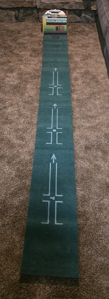 Accelerator Golf Putting Trainer Aid Mat 3 Step System Practice Device In Box